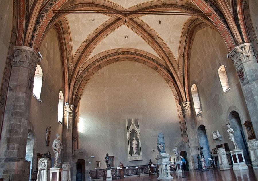 The Hall of Donatello in the Bargello Museum